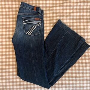 7FAMK DOJO 26 Dark Blue Women Jeans seven for all mankind